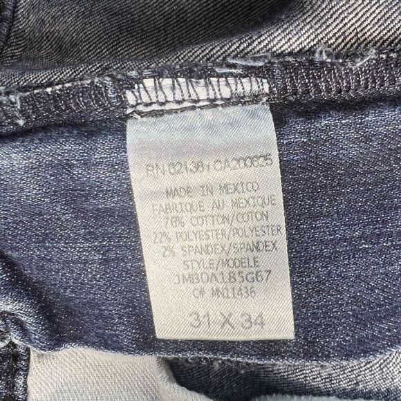 Guess Jeans Mens Size 31x34 Vermont Slim Straight Stretch Denim Measures 34x33 - Picture 4 of 12